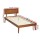 Artiss Splay Single Bed Frame, Pinewood, Walnut Finish, Sturdy Slats, Easy Assembly, Fits Standard Australian Mattress