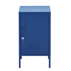 ArtissIn Artiss Bedside Table Metal Cabinet, Cold Rolled Steel, 38x40x69cm, Midnight Blue, Modern Storage Locker