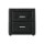 Artiss CADEN Black Bedside Table, 2 Drawers, PVC Leather, 48x40x50cm, Modern MDF Frame, Aluminium Handles, Easy Assembly