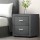 Artiss Caden Grey Bedside Table Set of 2 with Fabric, 2 Drawers, MDF Frame, 46x40x50cm - Modern Bedroom Side Table