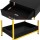 Artiss MASON Black Bedside Table with Drawers & Shelf Storage, Gold Frame, Easy Assembly, 46x30x61cm, Glam Deco Style