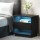 Artiss HANA Black LED Bedside Table with 16-Colour Light, Drawer & 2 Shelves - Modern Design & Easy Assembly