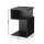 Artiss S-Shaped Bedside Table Black with 2 Shelves Integrated Charging Station USB Type‑C 33x33x50cm