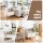 Artiss Bedside Table 2 Drawers with Charging Station White and Pine Solid Pine Legs Modern Design Compact
