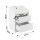Artiss LED Bedside Table Nightstand with Charging Station 2 Drawers RGB LED White for Bedroom Gaming Room