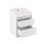 Artiss LED Bedside Table Nightstand with Charging Station 2 Drawers RGB LED White for Bedroom Gaming Room