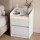 Artiss LED Bedside Table Nightstand with Charging Station 2 Drawers RGB LED White for Bedroom Gaming Room