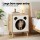 Artiss Cat Nest Bedside Table Solid Pine Legs E1 MDF 2-in-1 Cat House Nightstand 40x40x50cm Pine White