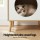 Artiss Cat Nest Bedside Table Solid Pine Legs E1 MDF 2-in-1 Cat House Nightstand 40x40x50cm Pine White