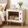 Artiss 60cm Cat Nest Bedside Table Solid Wood Legs E1 MDF Pine and White Modern Multi-Function Furniture