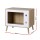 Artiss 60cm Cat Nest Bedside Table Solid Wood Legs E1 MDF Pine and White Modern Multi-Function Furniture