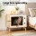 Artiss 60cm Cat Nest Bedside Table Solid Wood Legs E1 MDF Pine and White Modern Multi-Function Furniture