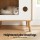 Artiss 60cm Cat Nest Bedside Table Solid Wood Legs E1 MDF Pine and White Modern Multi-Function Furniture