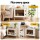 Artiss 60cm Cat Nest Bedside Table Solid Wood Legs E1 MDF Pine and White Modern Multi-Function Furniture
