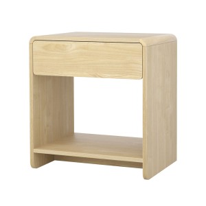 Artiss Bedside Table, Pine, 50x40x55cm - Stylish Drawer & Open Shelf, Easy Assembly, 1-Year Warranty