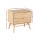 Artiss Gino Oak Bedside Table with Solid Ash Wood Legs, 2 Drawers, Anti-Slip Pads, 60x40x58cm, Easy Assembly