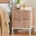 Artiss Lura Bedside Table - Pine & White Nightstand with Fluted Front, Metal Legs, 2 Drawers, 40x40x52cm, Easy Assembly