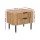 Artiss Bedside Table with 2 Drawers, Paulownia Wood, Pine Finish, 56x42x45.5cm, Metal Legs, Easy Assembly, 1