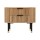 Artiss Bedside Table with 2 Drawers, Paulownia Wood, Pine Finish, 56x42x45.5cm, Metal Legs, Easy Assembly, 1