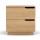 Artiss Pine Bedside Table with 2 Drawers, Air Gap Handles, E1 Particle Board, 48x40x48.5cm – Easy Clean & Assemble
