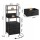 Artiss Tall Bedside Table with RGB LED Lighting Built in Charging Station 2 USB 2 AC Foldable Drawers