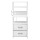 Artiss Tall LED Bedside Table with Built in Charging Station 2 USB 2 AC Foldable Drawers White 101cm