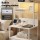 Artiss Tall LED Bedside Table with Built in Charging Station 2 USB 2 AC Foldable Drawers White 101cm