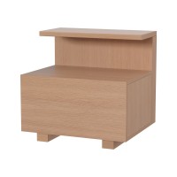 Artiss Bedside Table, Pine, 55x46x53cm, 1 Drawer, Particle Board, Easy Assembly, Open Shelf Storage, Durable Design