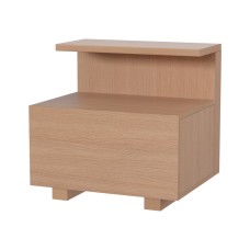 Artiss Bedside Table, Pine, 55x46x53cm, 1 Drawer, Particle Board, Easy Assembly, Open Shelf Storage, Durable Design