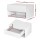 Artiss Bedside Table, Particle Board, White, 40x31x23cm, Floating Nightstand with Drawer, Easy Assembly, 1-Year Warranty