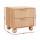Artiss Rattan Bedside Table with 2 Drawers, Pine Finish, MDF & E1 Particle Board, 50x40x50cm, Easy-Clean & Assemble