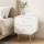 Artiss Bedside Table 2 Drawers White MDF Nightstand with Metal Legs Rounded Corners 42x40x57cm Storage