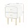 Artiss Bedside Table 2 Drawers White MDF Nightstand with Metal Legs Rounded Corners 42x40x57cm Storage