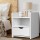 Artiss FARA White Bedside Table with 1 Drawer & Shelf, 15mm LDF Board, Solid Construction, Easy Clean, 37x34x45cm