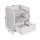 Artiss 2X FARA Bedside Table 1 Drawer with Shelf, 15mm LDF Board, White, Rounded Corners, 37x34x45cm,