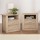 Artiss 2X Bedside Table with 2 Drawers and Shelf, Oak Finish, 15mm Particle Board, 52x40x54cm, TARA Series