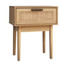 Artiss Bedside Table, Rattan Drawer, Particle Board, Wood Finish, 40x30x50cm, Modern Nightstand with Storage Artiss Bedside Table, Rattan Drawer, Particle Board, Wood Finish, 40x30x50cm, Modern Nightstand with Storage