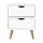Artiss Bedside Table, Particle Board, White, 40x30x50cm, Scandinavian Style, 2 Drawers, Easy Assembly, Anti-Rust Slides