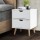 Artiss Bedside Table, Particle Board, White, 40x30x50cm, Scandinavian Style, 2 Drawers, Easy Assembly, Anti-Rust Slides