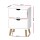 Artiss Boden 2X Bedside Tables, 2 Drawers, Scandinavian Style, 15mm Particle Board, 40x30x50cm, White Finish