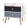Artiss Bedside Table with 2 Drawers, Particle Board, 48x30x53cm, Black & White, Scandinavian Design, Ample Storage