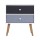 Artiss Bedside Table with 2 Drawers, Particle Board, 48x30x53cm, Black & White, Scandinavian Design, Ample Storage