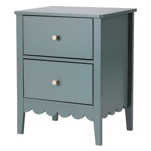 Artiss Green Bedside Table with 2 Drawers - MDF, 40x30x50cm, Easy-Clean, Anti-Tip, Ideal for Bedroom & Living Spaces