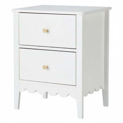 Artiss White Bedside Table with 2 Drawers, MDF Material, 40x30x50cm, Easy Clean, Anti-Tip Kit, Ideal for Bedrooms