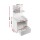 Artiss EVERMORE White Bedside Table - 1 Drawer, 4-Tier Shelf, E1 Particle Board, 36.5x30x75cm, Stylish & Durable
