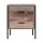 Artiss Barnsly Bedside Table 2 Drawers E1 Board Metal Frame Black Dark Oak 42.5x39x51cm - Modern Nightstand Storage