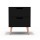 Artiss BODEN Black Bedside Table with 2 Drawers, 15mm Particle Board, 40x30x50cm, Splayed Beech Legs, Anti-R