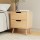 Artiss BODEN Pine Bedside Table with 2 Drawers, Black, 15mm Thick Particle Board, 40x30x50cm, Beech Legs, Anti