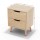 Artiss BODEN Pine Bedside Table Set of 2 - 2 Drawers, 15mm Particle Board, Splayed Beech Legs, 40x30x50