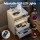 Artiss LED Bedside Table Nightstand with Charging Station RGB Lighting 2 Drawers White 40x35x60cm Pack